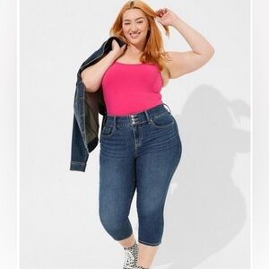 New With Tags Torrid Supper Soft Cropped Jegging Jeans Size 14